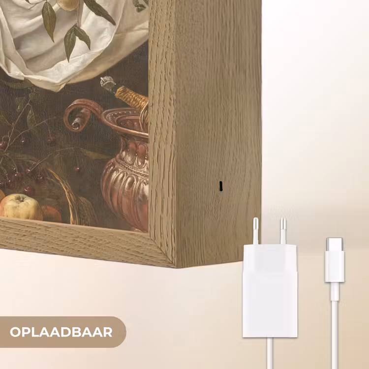 Lightbox - Wandlamp - Pronkstilleven - Adriaen van Utrecht - Olieverf — 6