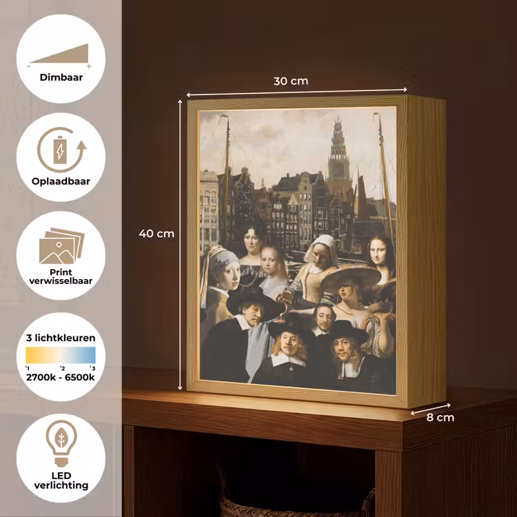 Lightbox - Wandlamp - Schilderij - Oude Meesters - Collage — 9