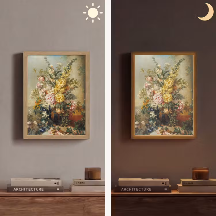 Lightbox - Wandlamp - Grote vaas met bloemen - Josep Mirabent - Oude meesters — 5