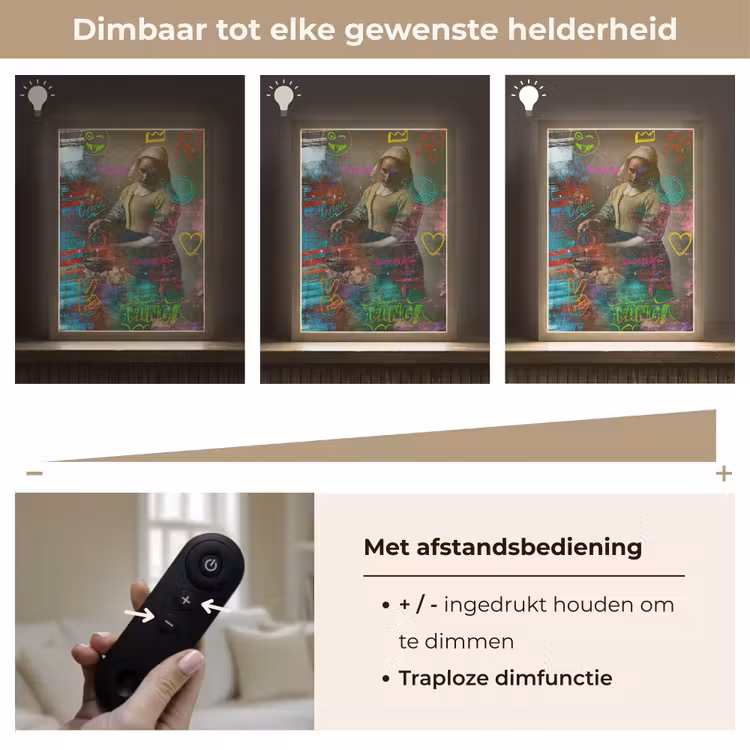 Lightbox - Wandlamp - Melkmeisje - Johannes Vermeer - Graffiti — 8
