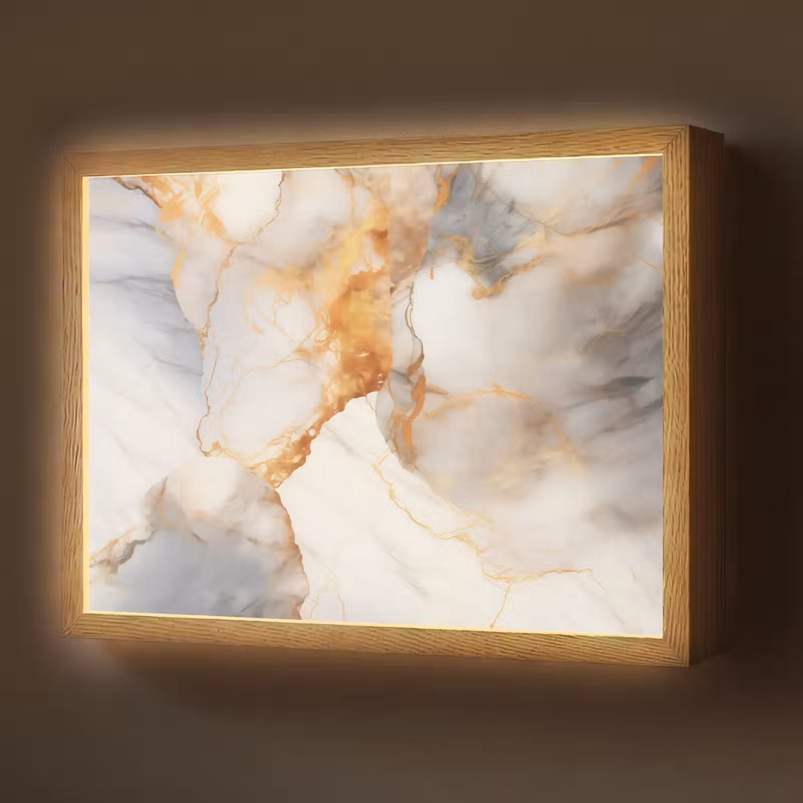 Lightbox - Wandlamp - Marmer - Grijs - Goud — 1