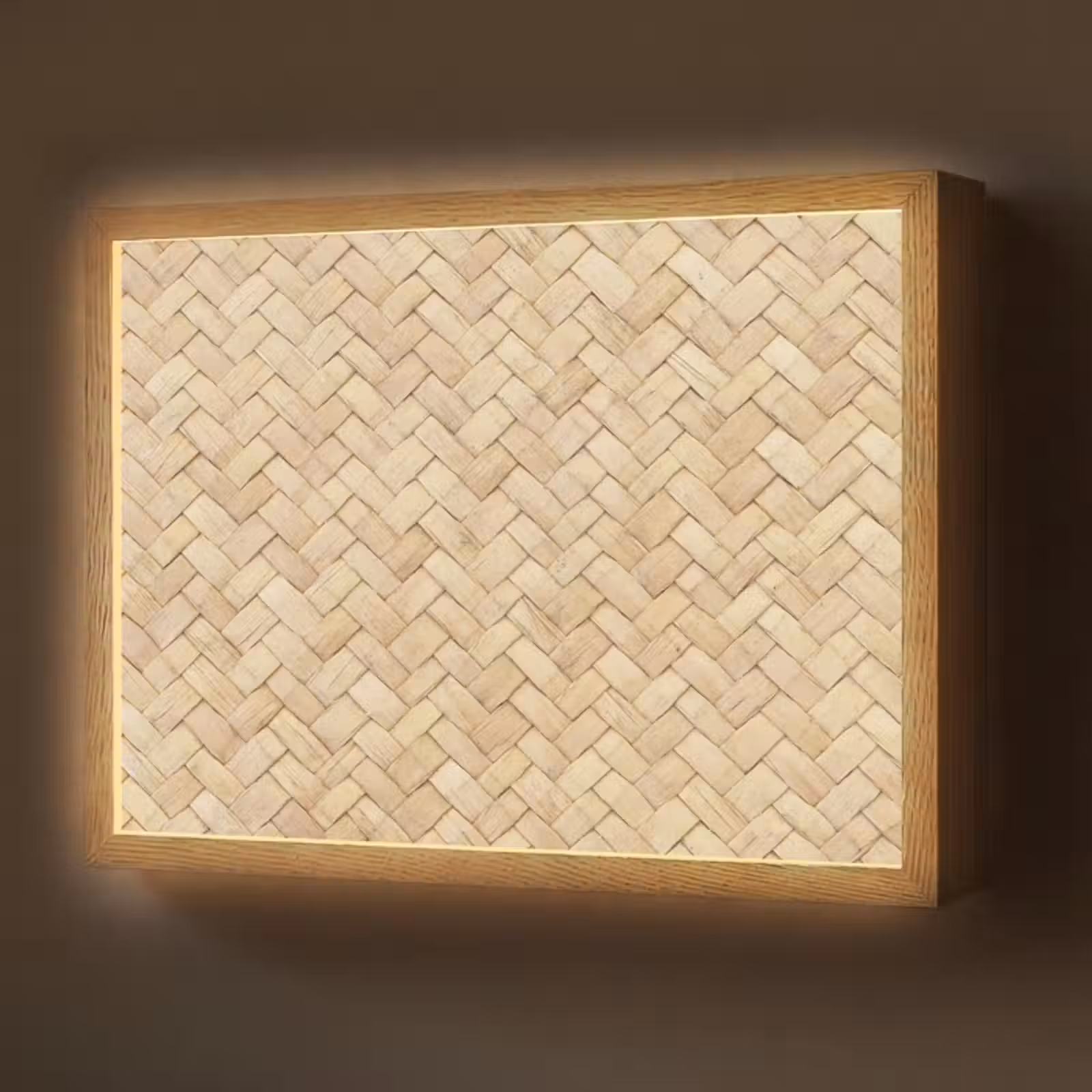 Lightbox - Wandlamp - Patroon - Beige - Rotan print — 1