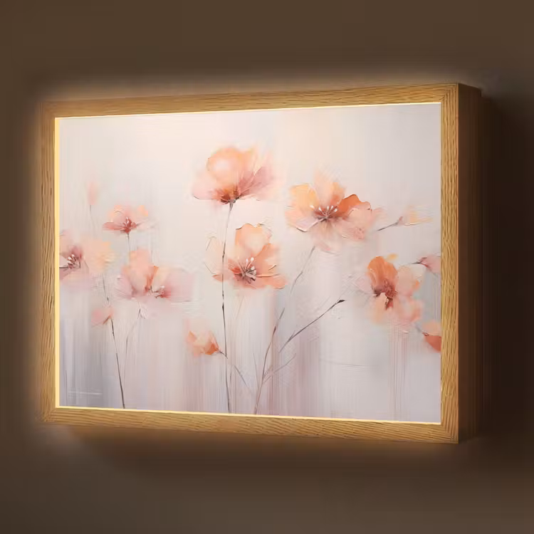 Lightbox - Wandlamp - Klaproos - Bloemen - Kunst - Abstract - Watercolor — 1