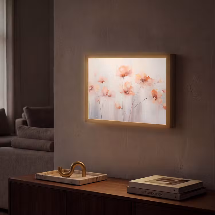 Lightbox - Wandlamp - Klaproos - Bloemen - Kunst - Abstract - Watercolor — 2