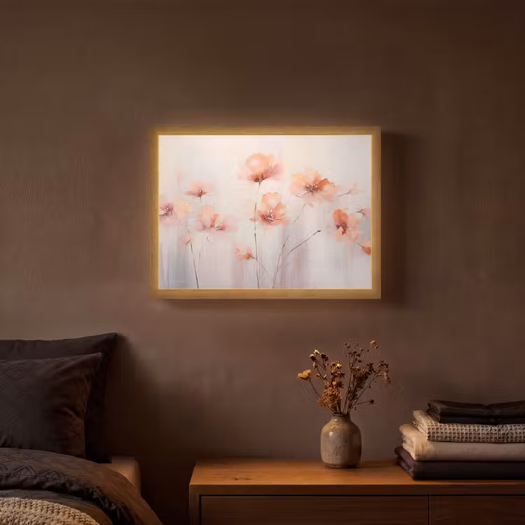Lightbox - Wandlamp - Klaproos - Bloemen - Kunst - Abstract - Watercolor — 3