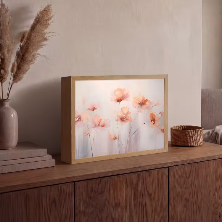 Lightbox - Wandlamp - Klaproos - Bloemen - Kunst - Abstract - Watercolor — 4