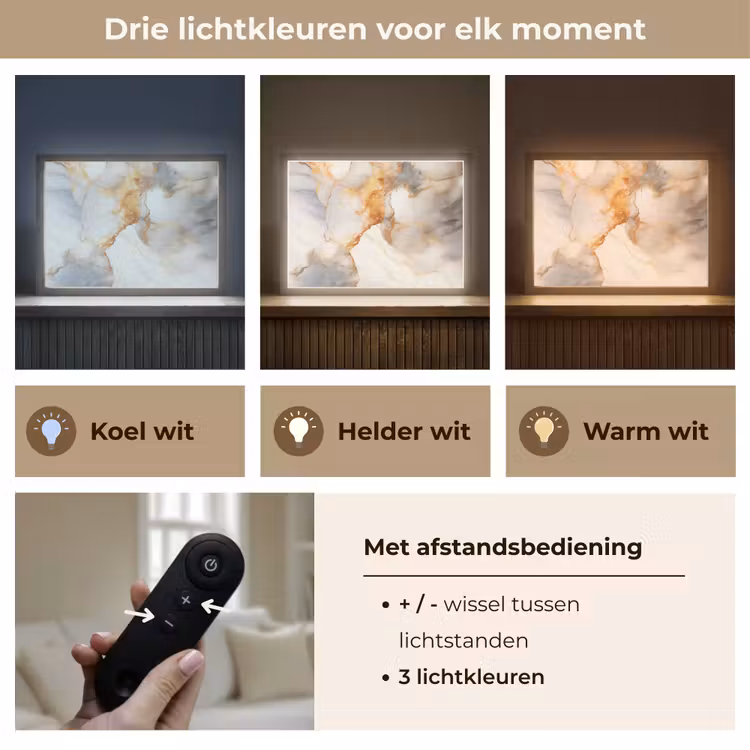 Lightbox - Wandlamp - Marmer - Grijs - Goud — 8