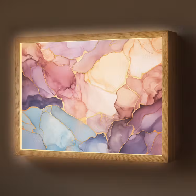 Lightbox - Wandlamp - Marmer - Kleurrijk — 1