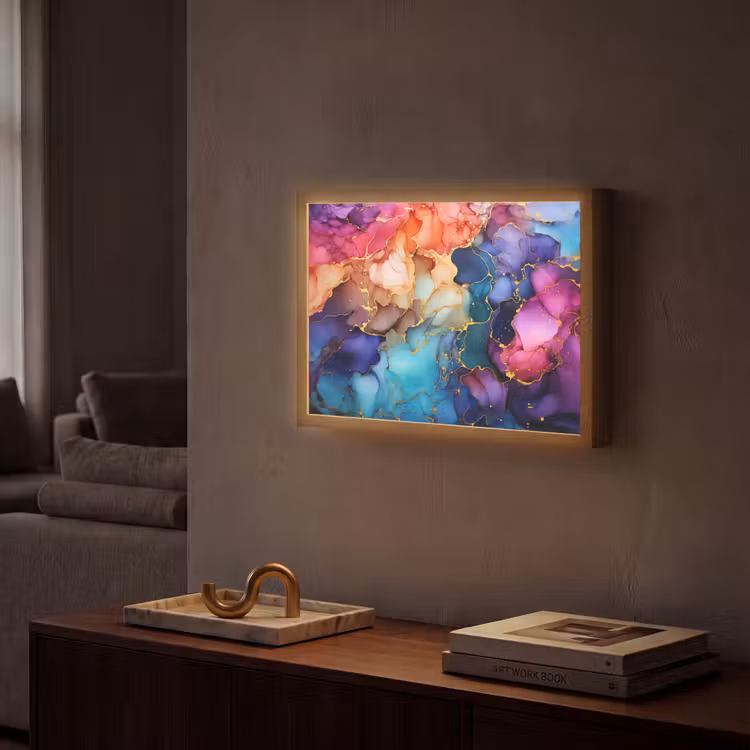 Lightbox - Wandlamp - Marmer - Kleurrijk - Kleuren - Abstract — 2