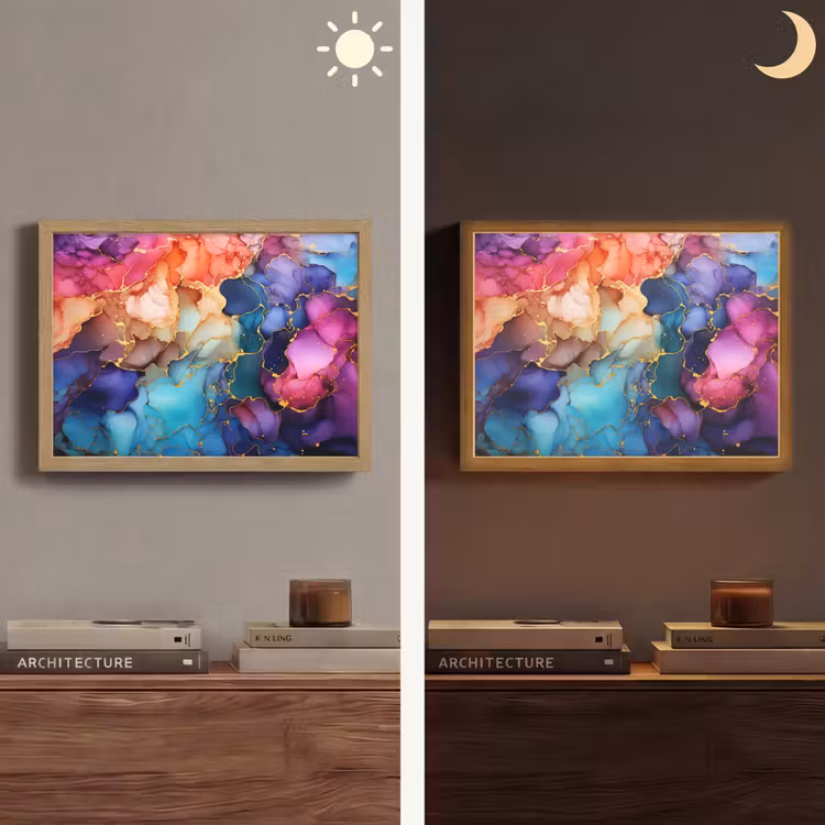 Lightbox - Wandlamp - Marmer - Kleurrijk - Kleuren - Abstract — 6