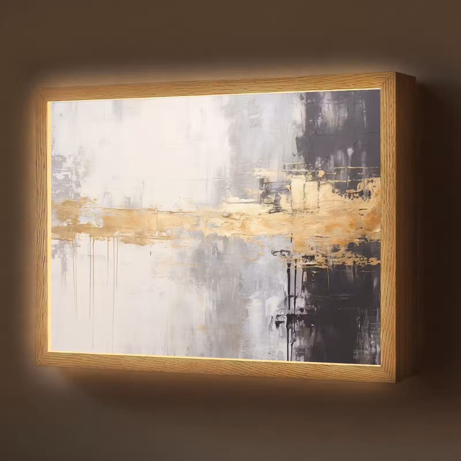 Lightbox - Wandlamp - Goud - Luxe - Acryl - Kunst — 1