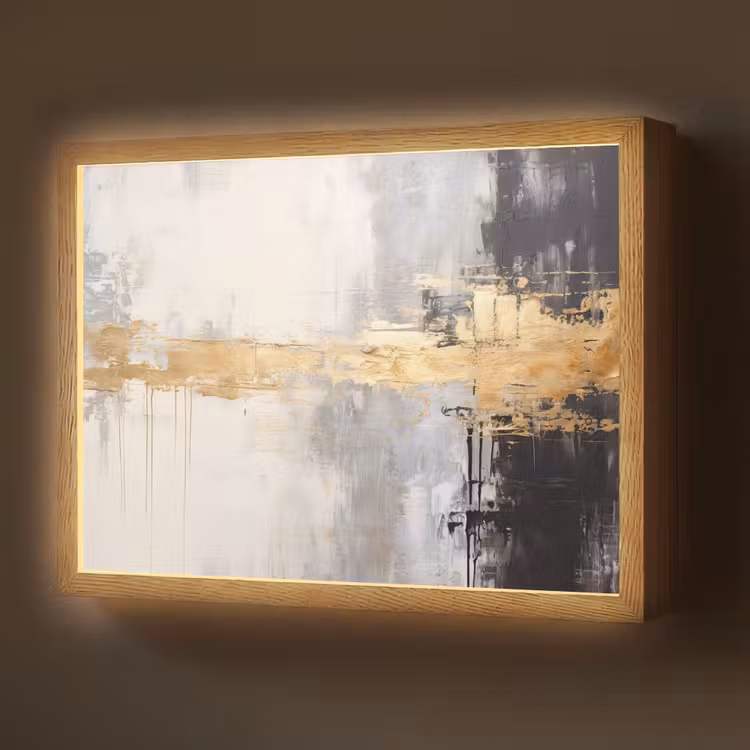 Lightbox - Wandlamp - Goud - Luxe - Acryl - Kunst — 1