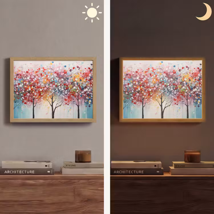 Lightbox - Wandlamp - Kunst - Bomen - Natuur - Acryl — 6
