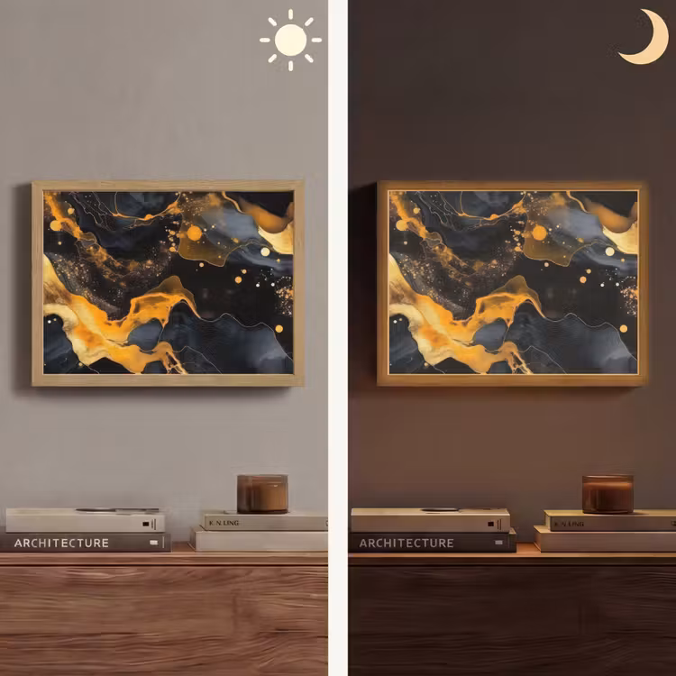 Lightbox - Wandlamp - Marmer - Goud - Zwart - Abstract - Modern — 6
