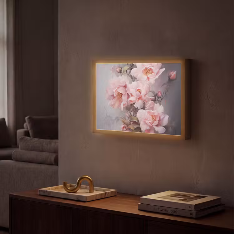 Lightbox - Wandlamp - Rozen - Bloemen - Roze - Kunst - Watercolor — 2