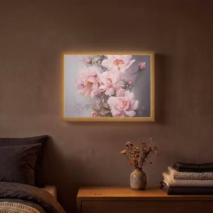 Lightbox - Wandlamp - Rozen - Bloemen - Roze - Kunst - Watercolor — 3