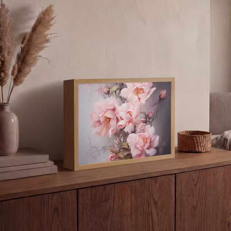 Lightbox - Wandlamp - Rozen - Bloemen - Roze - Kunst - Watercolor — 4
