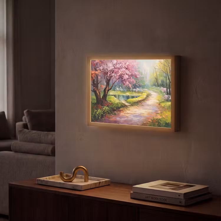 Lightbox - Wandlamp - Watercolor - Natuur - Bomen - Kunst - Bloemen — 2