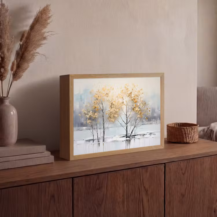 Lightbox - Wandlamp - Winter - Bomen - Natuur - Acryl - Kunst — 4