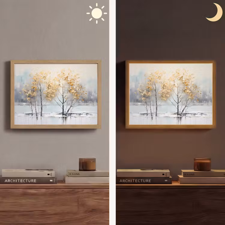 Lightbox - Wandlamp - Winter - Bomen - Natuur - Acryl - Kunst — 6