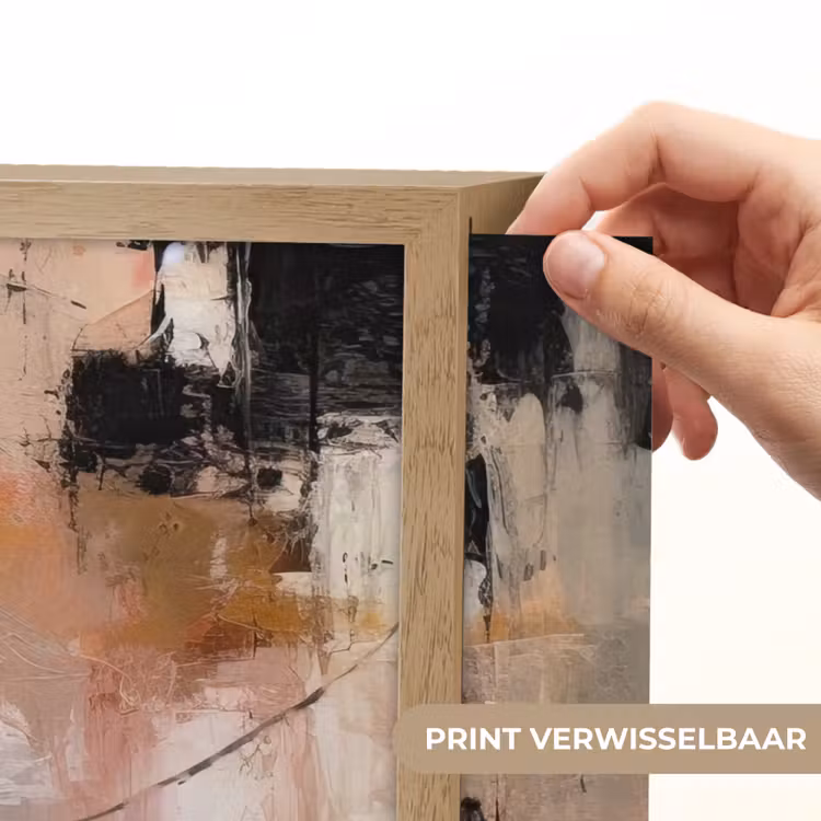 Lightbox - Wandlamp - Kunst - Abstract - Beige - Verf — 5