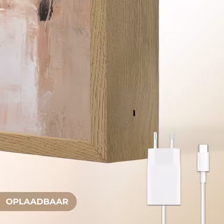 Lightbox - Wandlamp - Kunst - Abstract - Beige - Verf — 7
