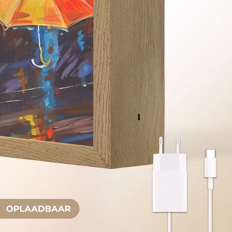 Lightbox - Wandlamp - Paraplu's - Schilderij - Kunst - Regenboog — 7