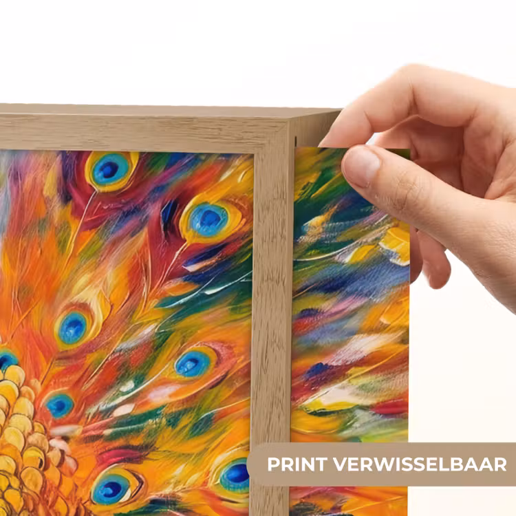 Lightbox - Wandlamp - Pauw - Dieren - Schilderij - Regenboog — 5