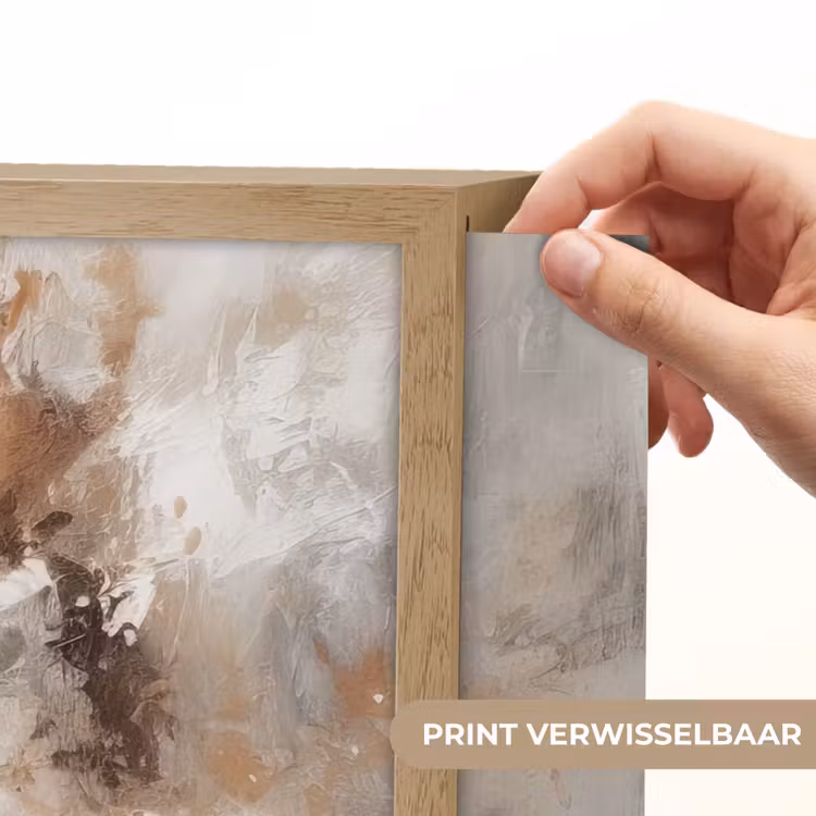 Lightbox - Wandlamp - Verf - Abstract - Beige - Kunst — 5
