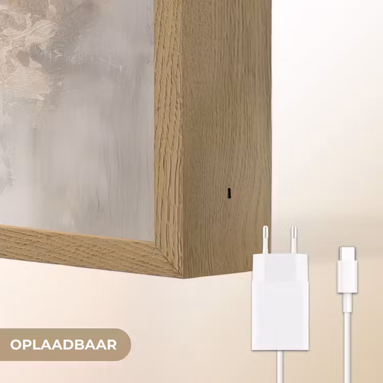 Lightbox - Wandlamp - Verf - Abstract - Beige - Kunst — 7