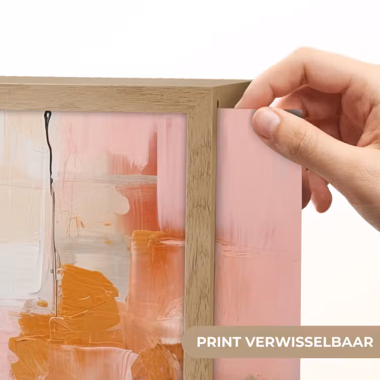 Lightbox - Wandlamp - Verf - Roze - Oranje - Abstract - Kunst — 5
