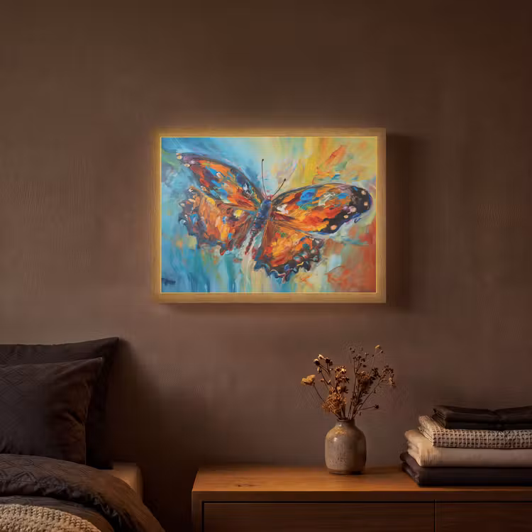 Lightbox - Wandlamp - Vlinder - Kleuren - Kunst - Schilderij — 3