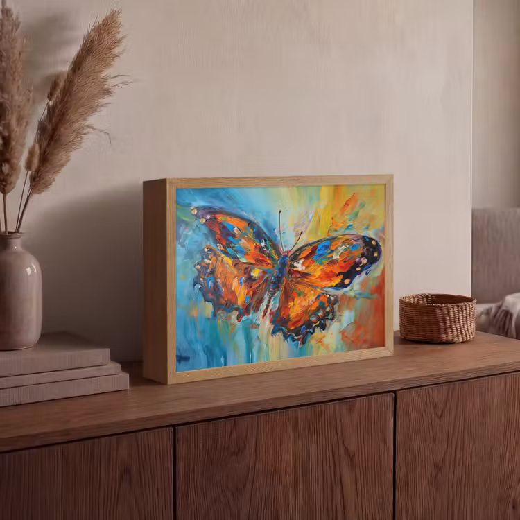 Lightbox - Wandlamp - Vlinder - Kleuren - Kunst - Schilderij — 4
