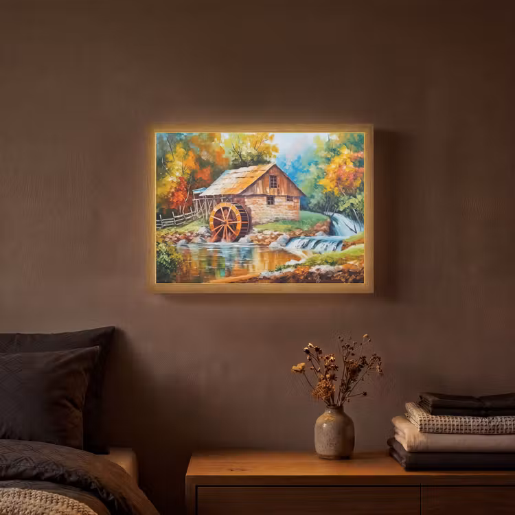 Lightbox - Wandlamp - Landschap - Schilderij - Huis - Kunst - Herfst — 3