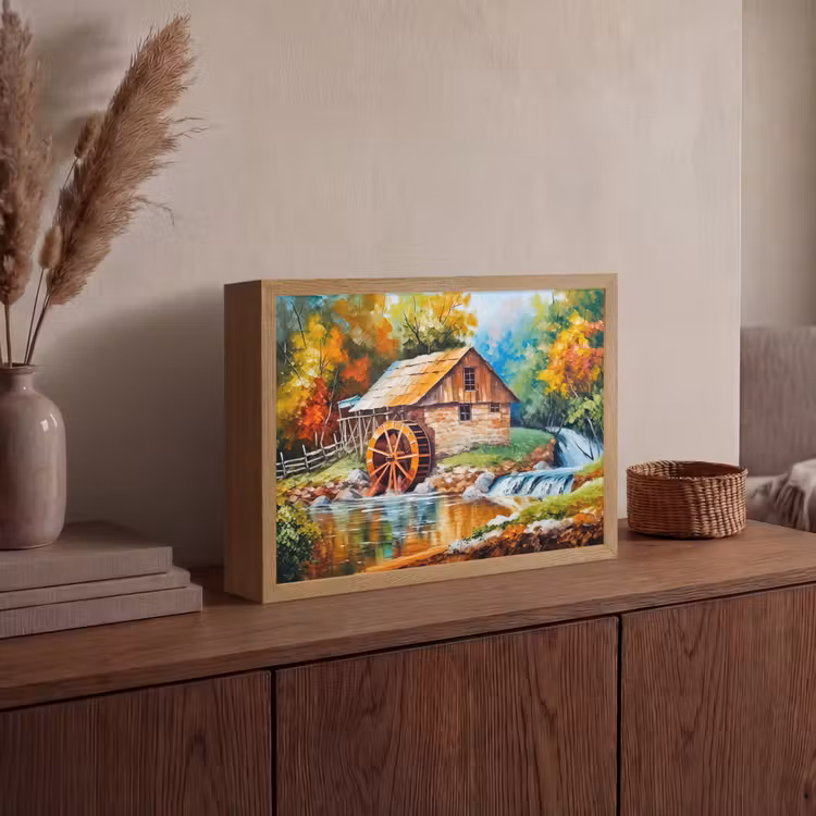 Lightbox - Wandlamp - Landschap - Schilderij - Huis - Kunst - Herfst — 4