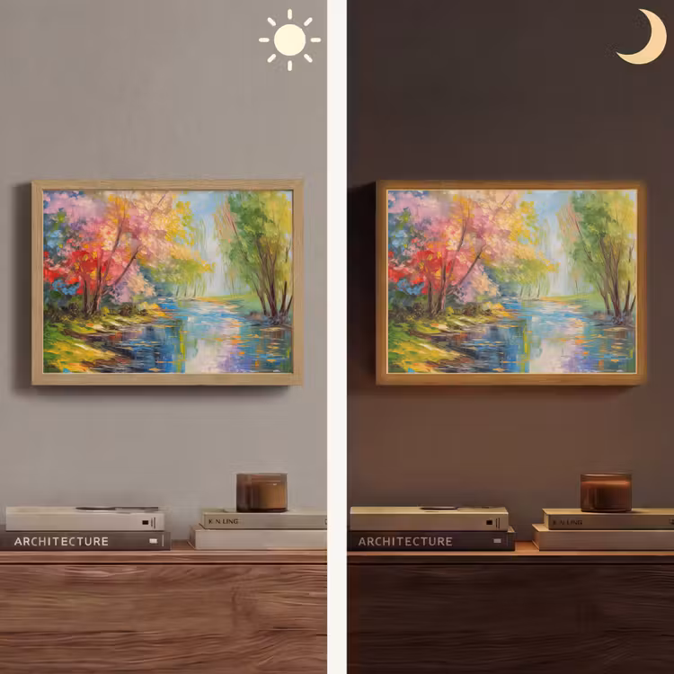 Lightbox - Wandlamp - Olieverf - Landschap - Natuur - Kleurrijk — 6