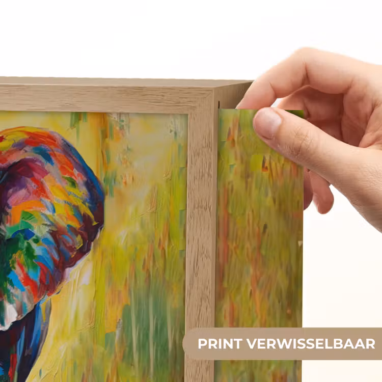 Lightbox - Wandlamp - Olifant - Kunst - Schilderij - Dieren - Regenboog — 5