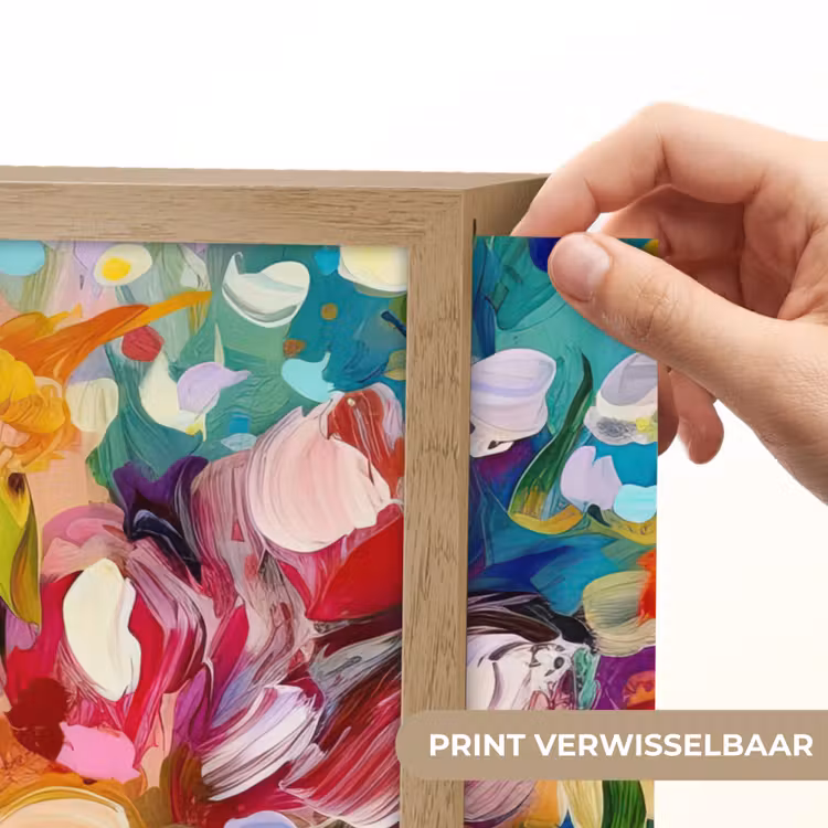 Lightbox - Wandlamp - Schilderij - Olieverf - Bloemen - Regenboog — 5