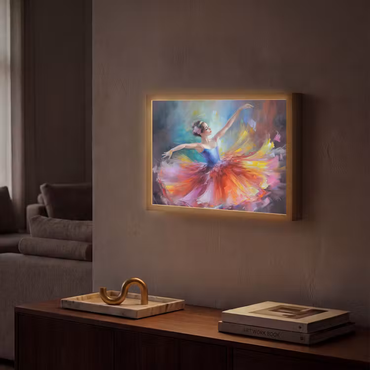 Lightbox - Wandlamp - Schilderij - Olieverf - Dans - Ballerina — 2