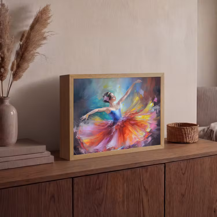 Lightbox - Wandlamp - Schilderij - Olieverf - Dans - Ballerina — 4