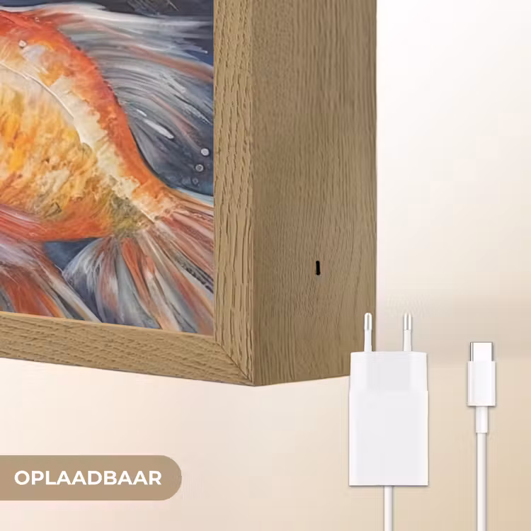 Lightbox - Wandlamp - Vissen - Water - Dieren - Kunst - Olieverf — 7