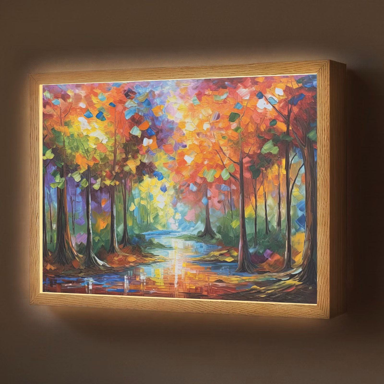 Lightbox - Wandlamp - Landschap - Bos - Kleuren - Natuur — 1