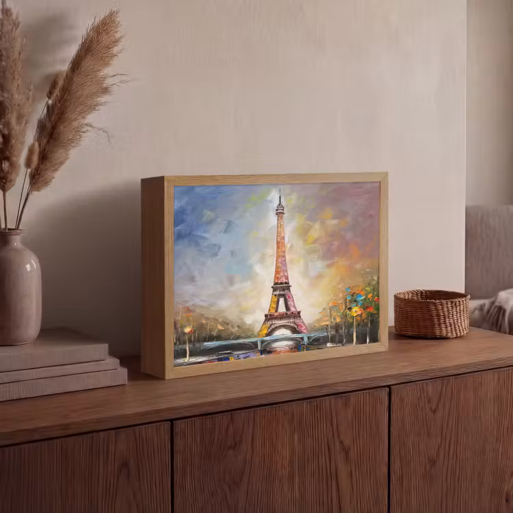 Lightbox - Wandlamp - Eiffeltoren - Schilderij - Olieverf - Parijs — 4