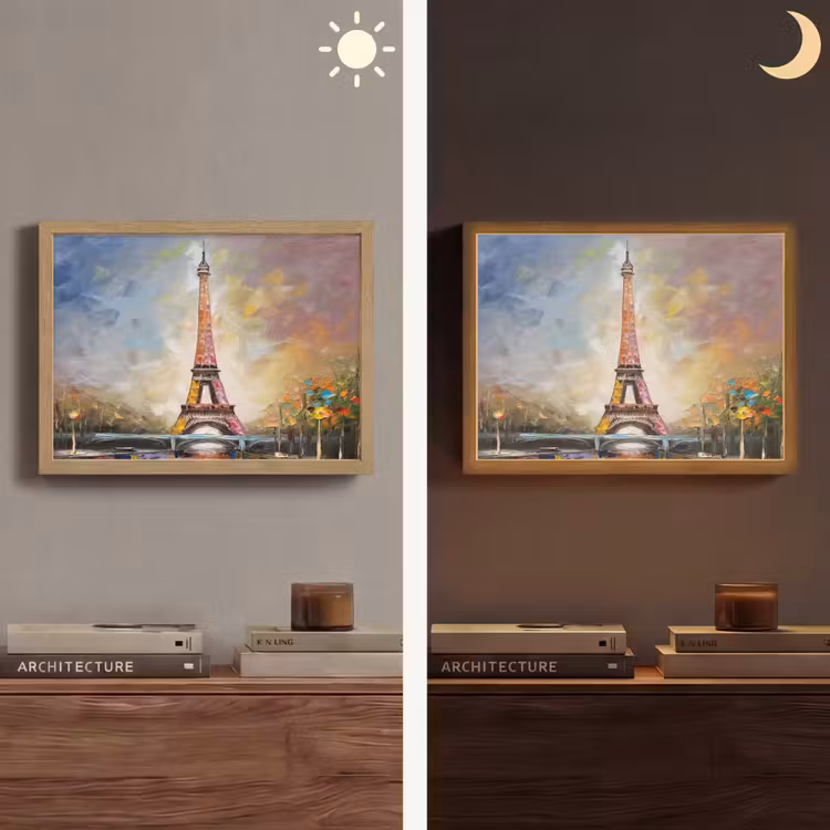 Lightbox - Wandlamp - Eiffeltoren - Schilderij - Olieverf - Parijs — 6