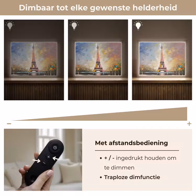 Lightbox - Wandlamp - Eiffeltoren - Schilderij - Olieverf - Parijs — 9