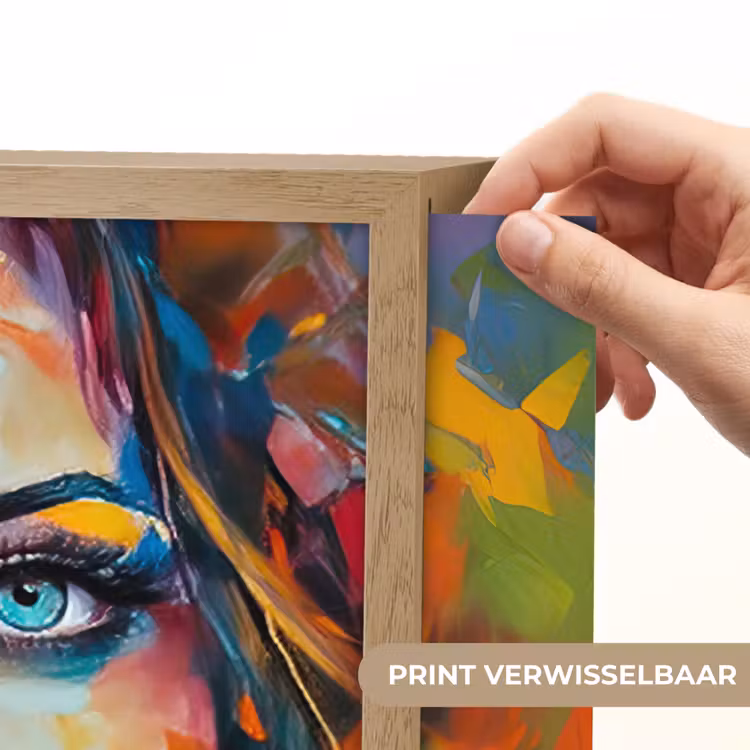Lightbox - Wandlamp - Gezicht - Vrouw - Olieverf - Kleurrijk - Kunst — 5