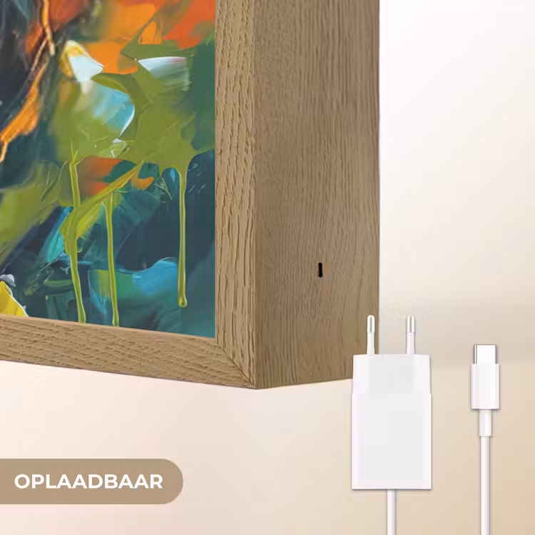 Lightbox - Wandlamp - Gezicht - Vrouw - Olieverf - Kleurrijk - Kunst — 7