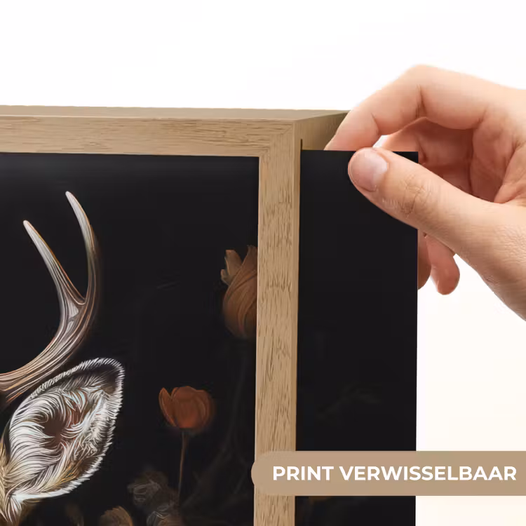 Lightbox - Wandlamp - Hert - Dier - Bloemen - Natuur - Botanisch — 5