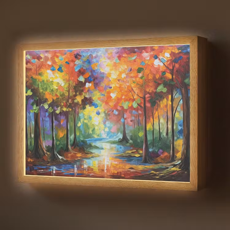 Lightbox - Wandlamp - Landschap - Bos - Kleuren - Natuur — 1