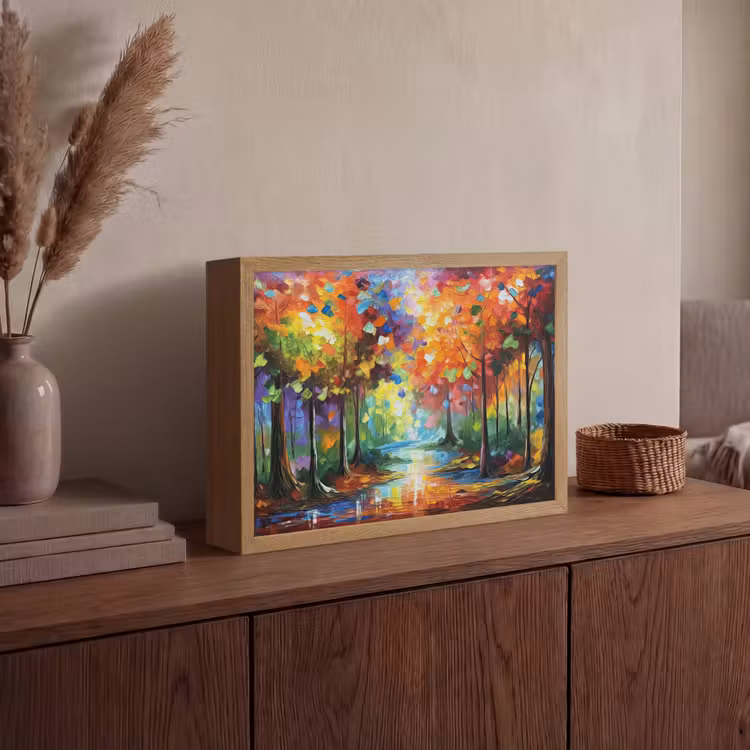 Lightbox - Wandlamp - Landschap - Bos - Kleuren - Natuur — 4